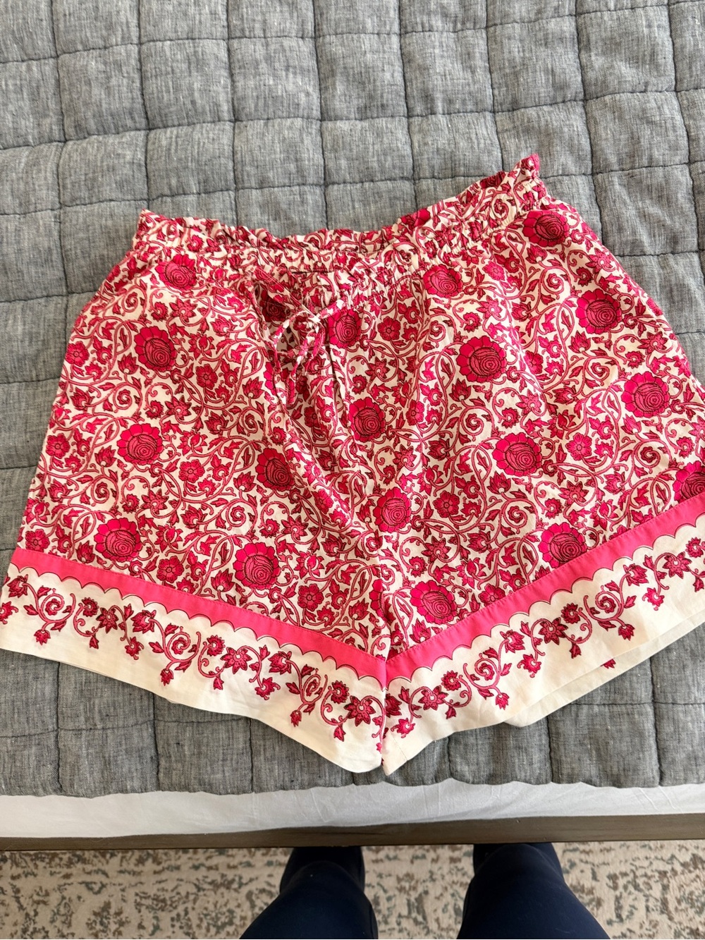 Target Universal Thread Pink Floral Border Drawstring Shorts